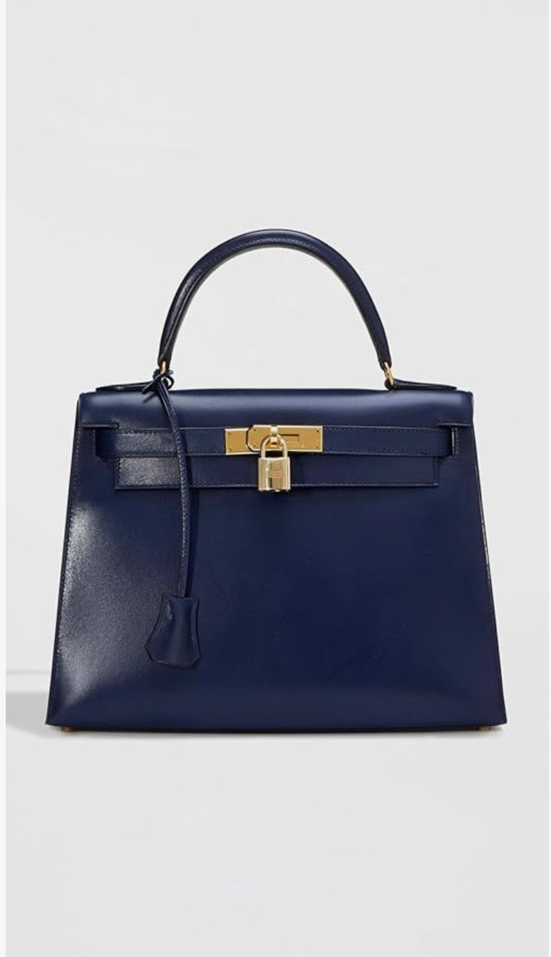 Hermes Blue Box Kelly 28 Satchel