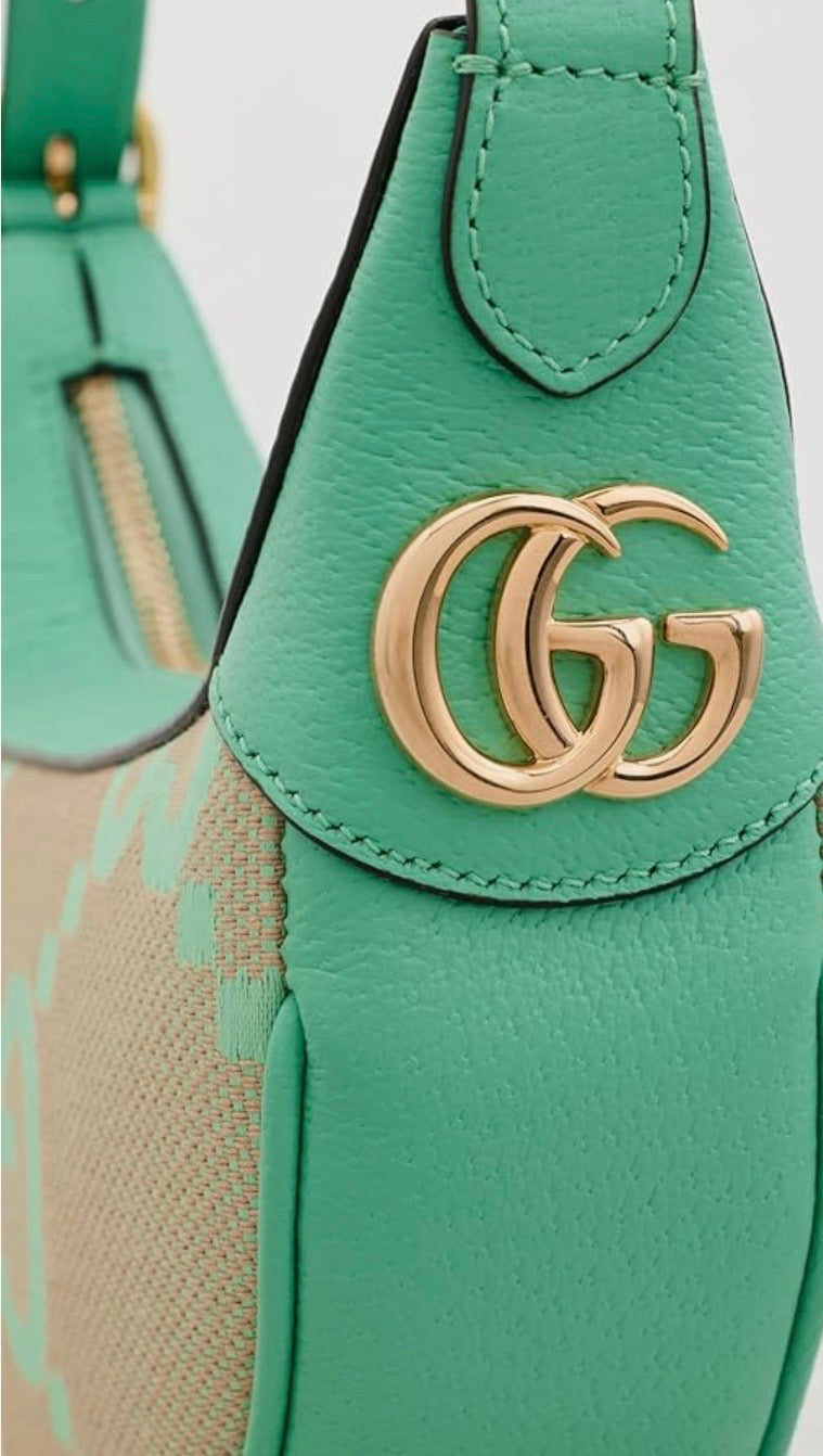 Gucci Green Canvas Jumbo Ophidia Mini Bag