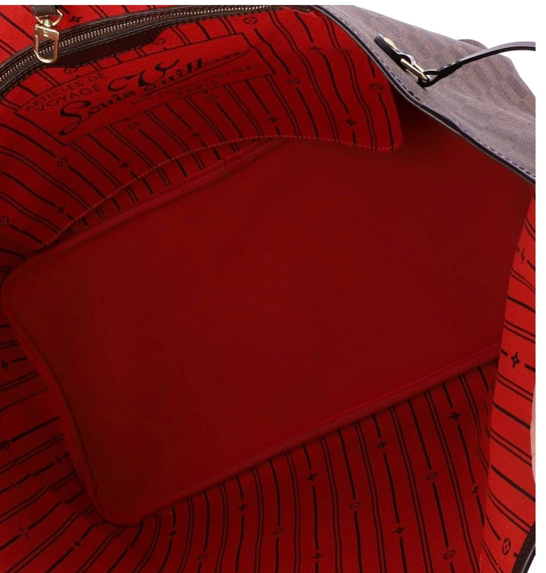 Louis Vuitton Never Full Tote Damier GM, Brown