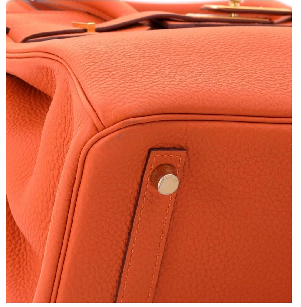 Birkin Handbag Orange Togo with Gold Hardware 30, Orange