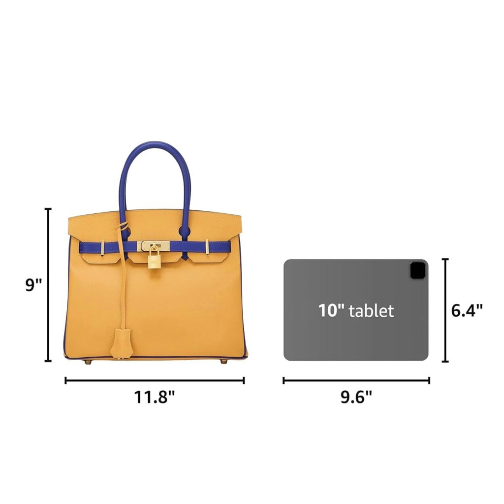 Hermes Blue Electric Juane d’Or Epsom Horseshoe Birkin 30