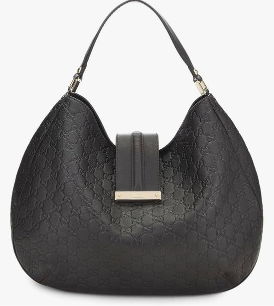 Gucci Brown Guccissima New Ladies Web Hobo Bag